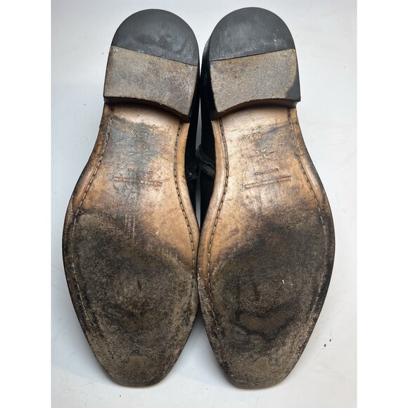 Alessandro Vasini Men’s Side-Zip Ankle Boots Black Leather Made In Italy 11.5 - Picture 5 of 7